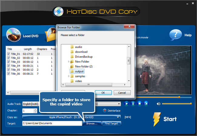 Select Output Folder Select Output Folder