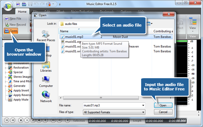 Input an Audio File Input an Audio File
